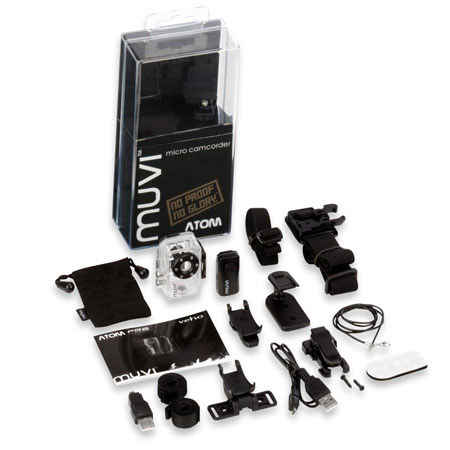 Veho VCC-004-ATOM-NPNG MUVI Atom 'No Proof No Glory' Camcorder Bundle