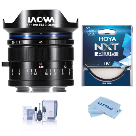 Venus Laowa 11mm f/4.5 FF RL Lens for Canon RF, Bundle with Hoya NXT Plus 62mm UV Filter, Cleaning Kit, Cloth