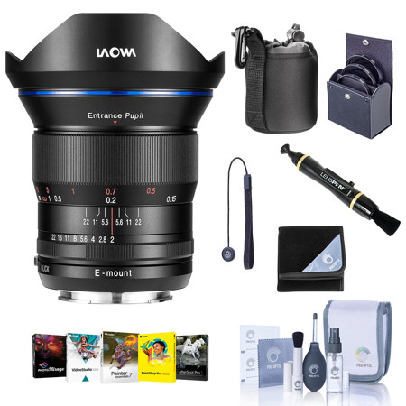 Venus Laowa 15mm f/2 FE Zero-D Lens for Canon RF, Bundle with ProOptic 72mm Filter Kit, Cleaning Kit, PC Software Kit, Lens Cap Tether, Lens Cleaner