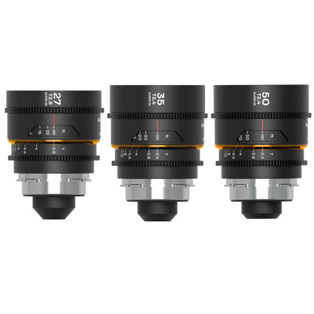 Venus Laowa Nanomorph S35 Prime 3-Lens Bundle for PL Mount/Canon EF, Amber Flare