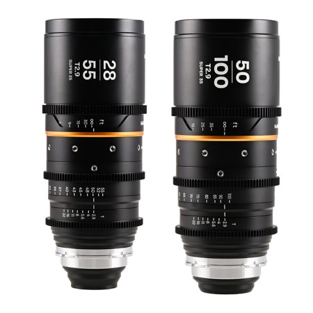 Venus Laowa Nanomorph 28-55mm & 50-100mm T2.9 1.5x Cine 2-Lens Kit for PL Mount Amber Flare
