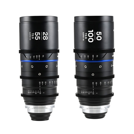 Venus Laowa Nanomorph 28-55mm & 50-100mm T2.9 1.5x Cine 2-Lens Kit for PL Mount Blue Flare