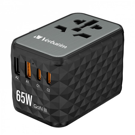 Verbatim UTA-05 GaN III 65W Universal Travel Adapter