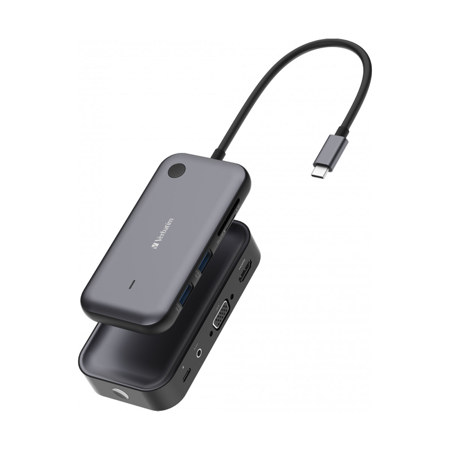 Verbatim WDA-01 Share My Screen 1080p USB-C Wireless Display Adapter with Hub