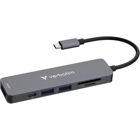 Verbatim Essentials 100W 6-Port USB-C Multiport Hub