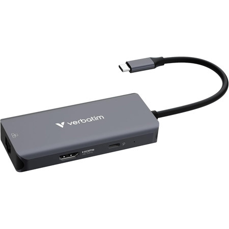 Verbatim Essentials 100W 6-Port USB-C Multiport Hub with Ethernet