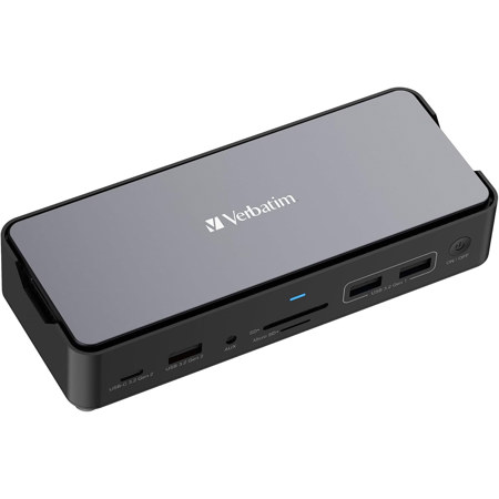 Verbatim 15-In-1 USB-C Pro Docking Station with 256GB Vi3000 SSD Enclosure