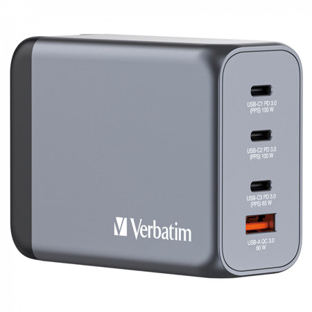 Verbatim 200W 4-Port GaN Wall Charger