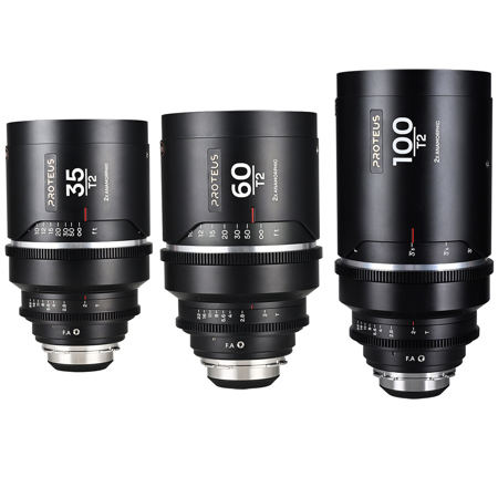 Venus Laowa Proteus T2.0 Flex 2x Anamorphic Lens 35, 60, 100mm Set Meters