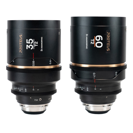 Venus Laowa Proteus 2-Lens Bundle w/35mm & 60mm T2 Cine Lens, PL/EF, Blue, Meter