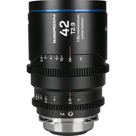 Venus Laowa Nanomorph 42mm T2.9 1.5x LF Anamorphic Lens for PL Mount and Canon EF, Blue Flare