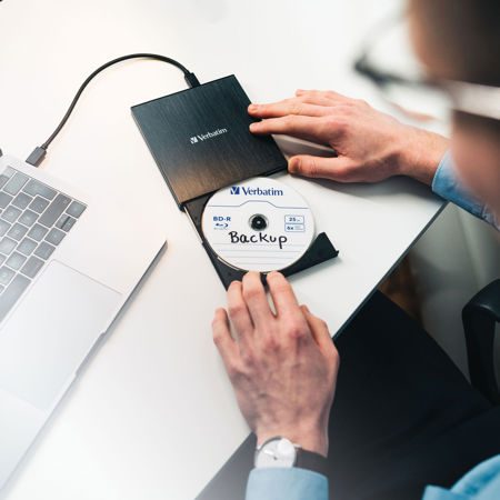 Verbatim 4K Ultra HD USB 3.2 Gen1 Slimline Portable Blu-Ray BD/DVD