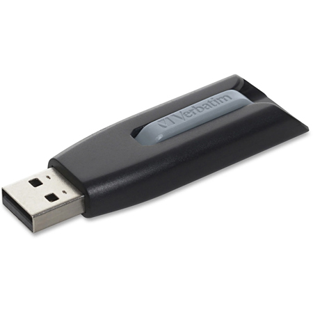 Verbatim Store 'n' Go V3 256GB USB 3.2 Gen 1 Flash Drive, Gray