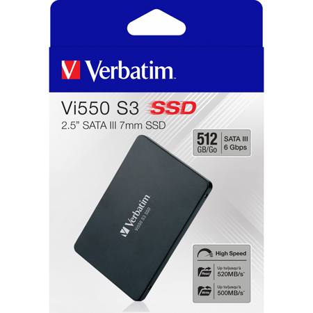 Verbatim Vi550 SATA III 2.5" Internal Gaming SSD 512GB