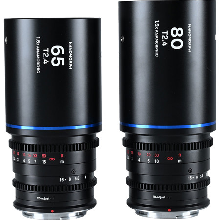 Venus Laowa Nanomorph 1.5x S35 Anamorphic Lens 65 & 80mm Set Nikon Z Blue Flare