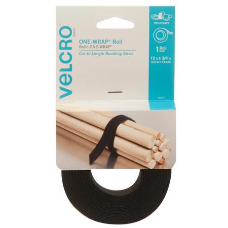 VELCRO Brand 12' x 3/4" One Wrap Strap, Black
