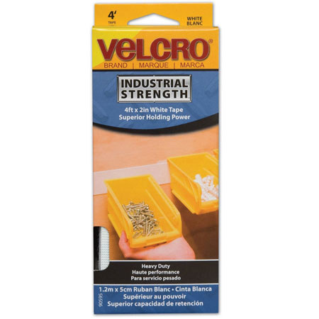 VELCRO Brand Industrial Strength 4' x 2" Tape, White