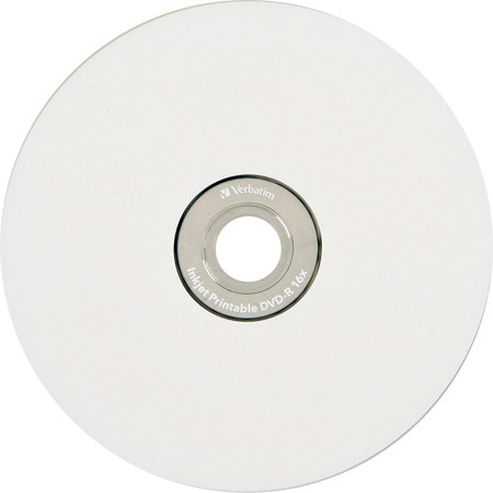 Verbatim DVD-R 4.7GB 16x White Inkjet Printable, 100-Pack on