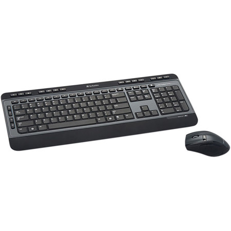 Verbatim Wireless Multimedia Keyboard and 6-Button Mouse Combo, Black