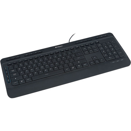 Verbatim Illuminated Wired USB-A Keyboard, Black