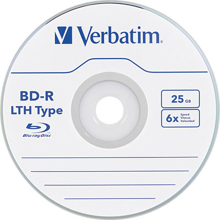 Verbatim BD-R LTH 6x Recordable Disc, 20 Disc Spindle