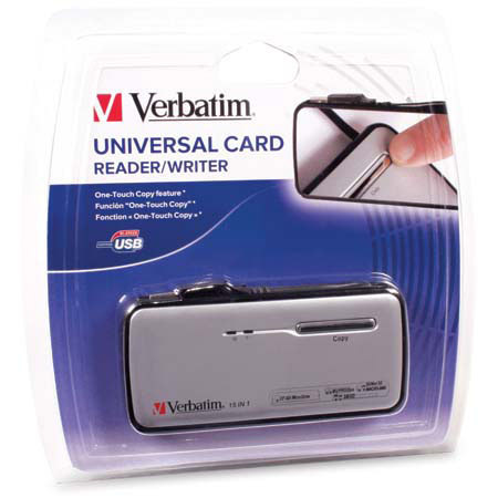 Verbatim 95343 Universal 15-in-1 Card Reader, USB