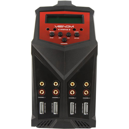 Venom Pro Quad 100W 7A 4-Port AC/DC LiPo, LiHV & NiMH Battery Balance Charger