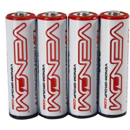 Venom 2400mAh AA High Capacity NiMH Rechargeable Battery, 4 Piece