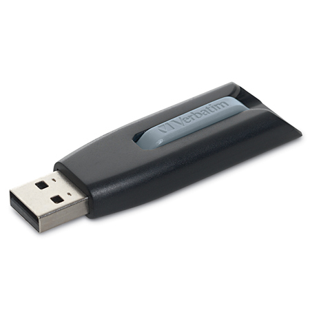 Verbatim Store 'n' Go V3 64GB USB 3.2 Gen 1 Type-A Flash Drive Gray Single