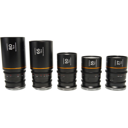 Venus Laowa Nanomorph 1.5x S35 Anamorphic Lens 27, 35, 50, 65 & 80mm Set Sony E Amber Flare