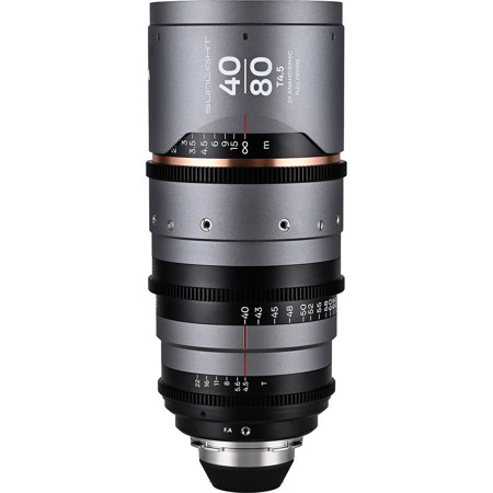 Venus Laowa Sunlight 40-80mm T4.5 2x Anamorphic Cine Lens for PL Mount, Amber
