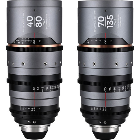 Venus Laowa Sunlight 2-Lens Set with 40-80mm & 70-135mm Cine Lens for PL Mount Amber Flare