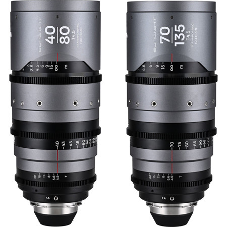 Venus Laowa Sunlight 2-Lens Set with 40-80mm & 70-135mm Cine Lens for PL Mount Clear Flare