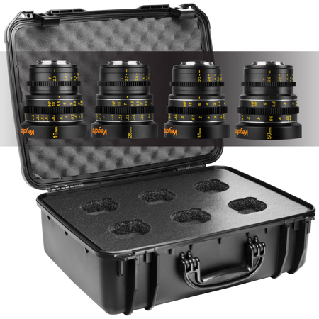 Veydra Mini Prime 6 Lens Master Kit with 6 Lens Case (Metric Focus Scale)