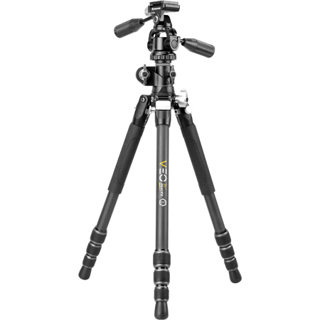 Vanguard VEO 3T+ 264CPS 4-Section CF Travel Tripod/Monopod with PH-38S Pan Head
