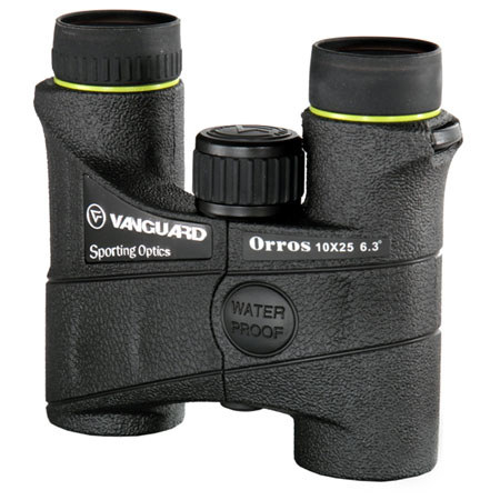 Vanguard 10x25mm Orros Roof Prism Binocular, 6.3 Degree Angle of View, Black