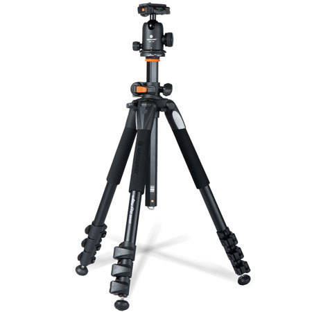 Vanguard 264AB-100 4-section Aluminum Tripod with SBH-100 QR BallHead - Black