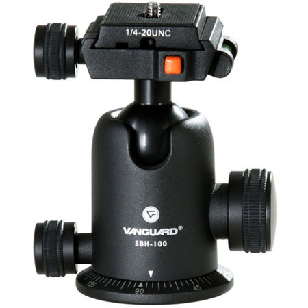 Vanguard 283CB-100 3-section Carbon Fiber Tripod with SBH-100 QR BallHead-Black