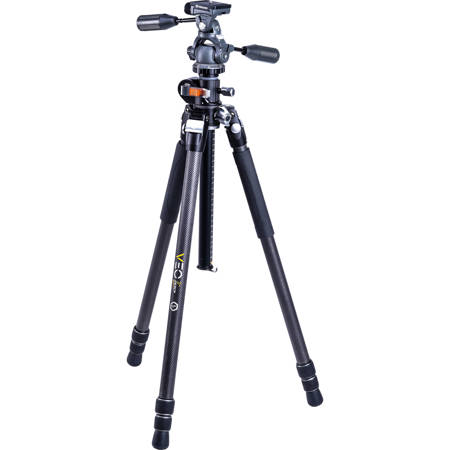Vanguard VEO 3+ 263CP Professional 3-Section Carbon Fiber Tripod with Pan Head, Overhead Shooting