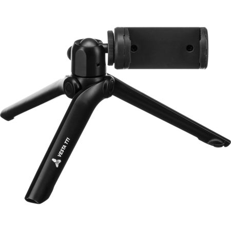 Vanguard VESTA TT1 Aluminum Table Top Tripod with Smartphone Holder, Black Pearl