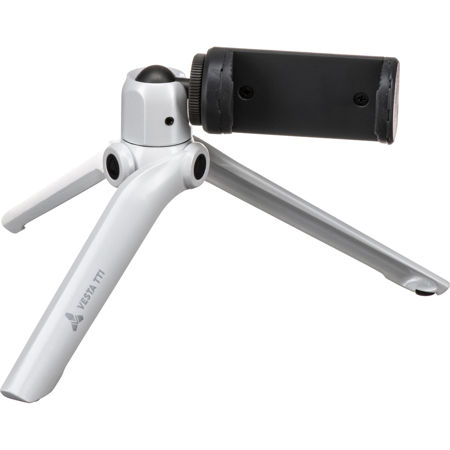 Vanguard VESTA TT1 Aluminum Table Top Tripod with Smartphone Holder, White Pearl
