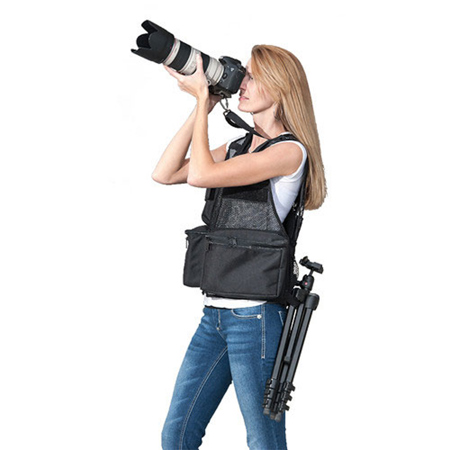 The Vest Guy Large Wedding Photographer Vest, Black Mesh