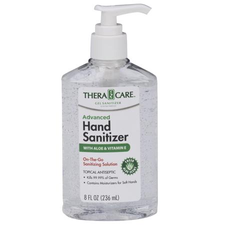 Veridian Health Care Advanced Hand Sanitizer w/ Aloe, Lemon Scented, 8 oz