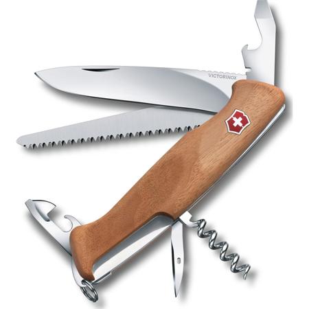 Victorinox Swiss Army Delemont 130mm/5.11" RangerWood 55 Pocket Knife, Walnut