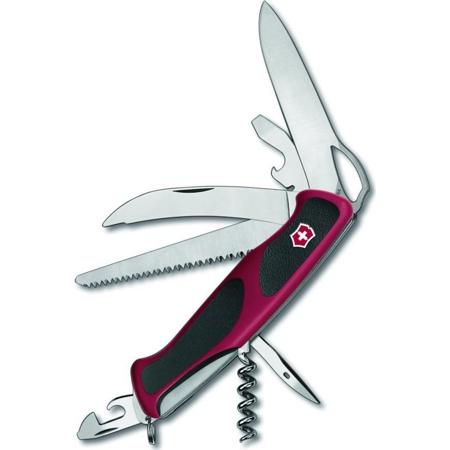 Victorinox Swiss Army Delemont 130mm/5.1" Rangergrip 57 Hunter Tool, Red/Black