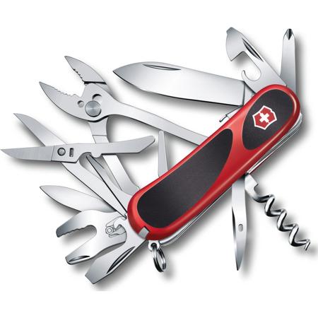 Victorinox Swiss Army Delemont 85mm (3.34") EvoGrip S557 Pocket Tool, Red/Black