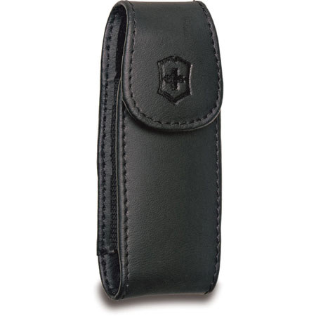 Victorinox Swiss Army Leather Large Clip Pouch, Black