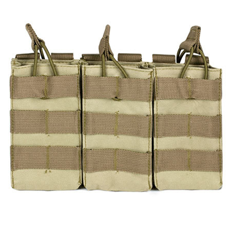 NcSTAR Vism Triple Magazine Pouch, for 3x Double Stack Magazines, Tan