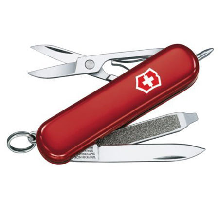 Victorinox Swiss Army 58mm/2.28in Signature Lite Pocket Knife, Red