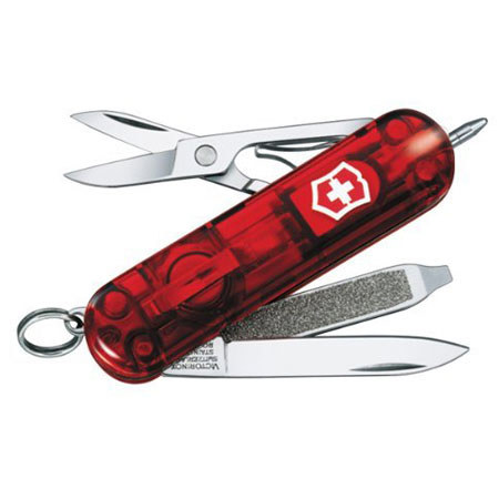 Victorinox Swiss Army 58mm/2.28in Signature Lite Pocket Knife, Ruby